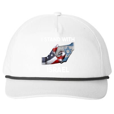 I Stand With Israel I Stand With Israel America Flag Snapback Five-Panel Rope Hat