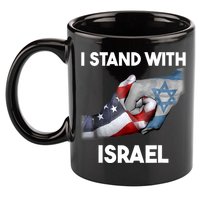 I Stand With Israel I Stand With Israel America Flag 11oz C Handle Ceramic Mug