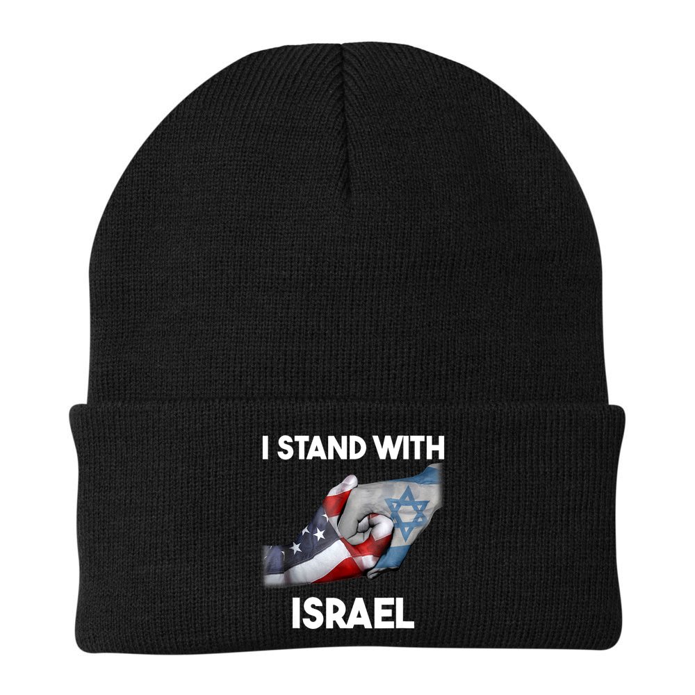 I Stand With Israel I Stand With Israel America Flag Beanie