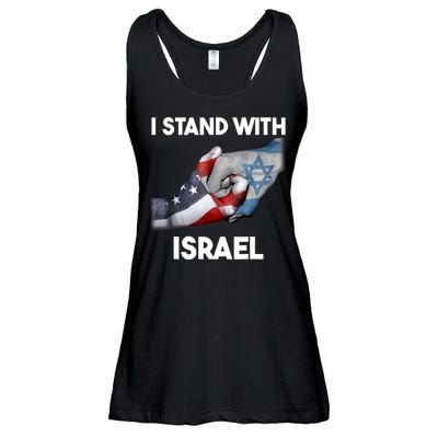I Stand With Israel I Stand With Israel America Flag Ladies Essential Flowy Tank
