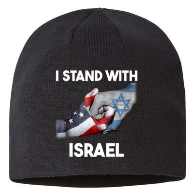 I Stand With Israel I Stand With Israel America Flag Sustainable Beanie