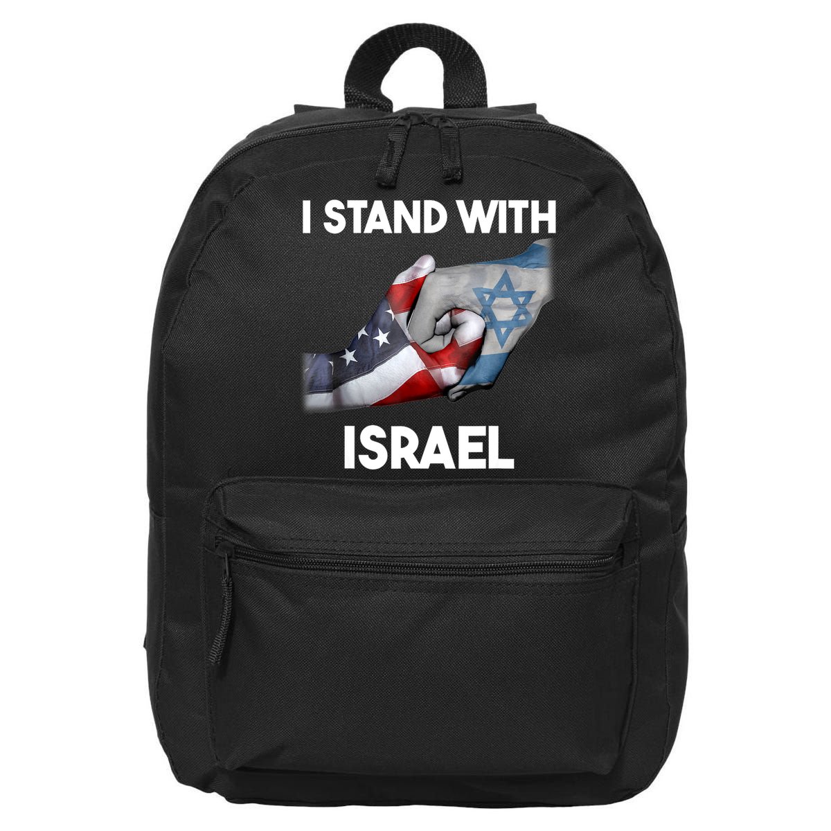 I Stand With Israel I Stand With Israel America Flag 16 in Basic Backpack