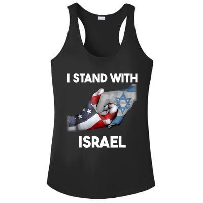 I Stand With Israel I Stand With Israel America Flag Ladies PosiCharge Competitor Racerback Tank