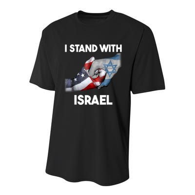 I Stand With Israel I Stand With Israel America Flag Youth Performance Sprint T-Shirt