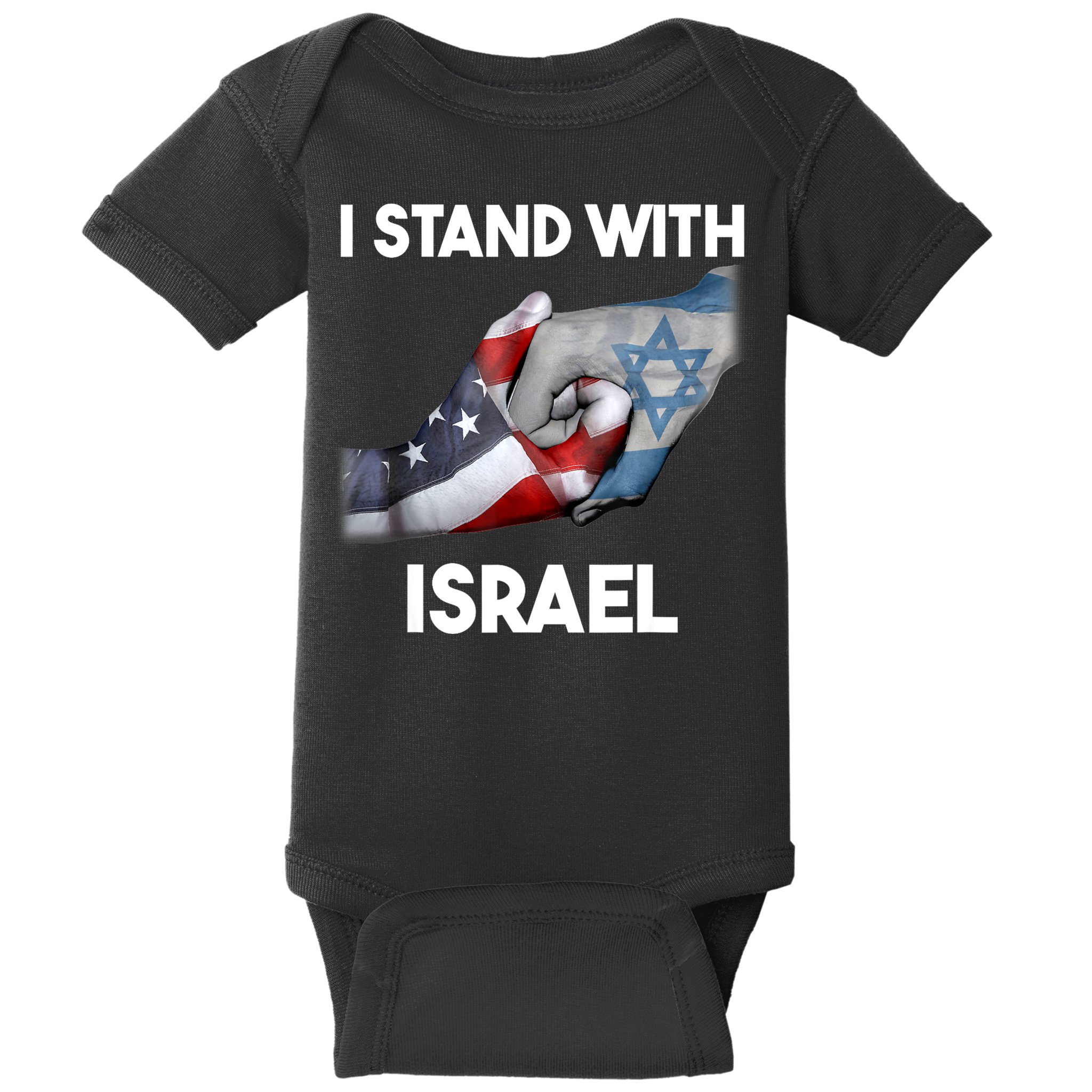 I Stand With Israel I Stand With Israel America Flag Baby Bodysuit