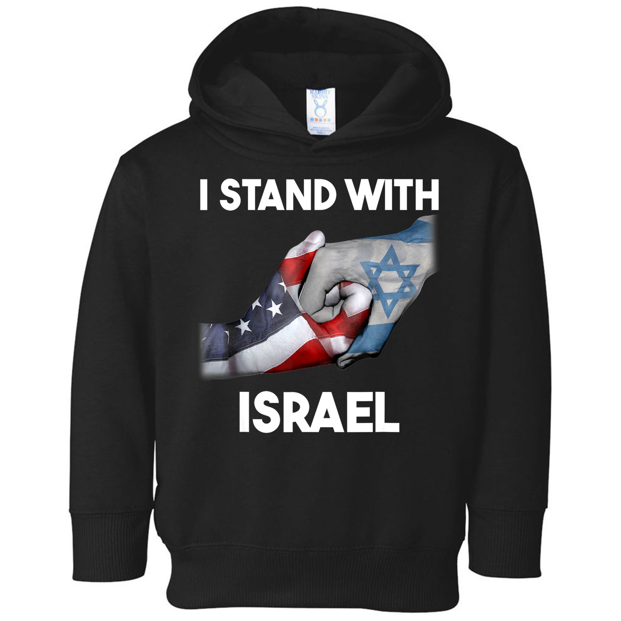I Stand With Israel I Stand With Israel America Flag Toddler Hoodie