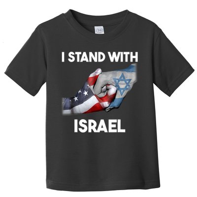 I Stand With Israel I Stand With Israel America Flag Toddler T-Shirt