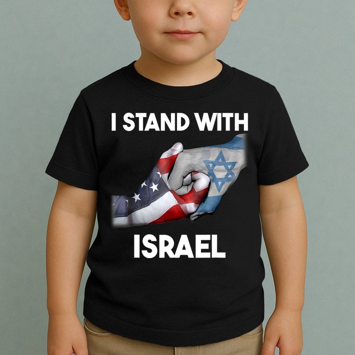 I Stand With Israel I Stand With Israel America Flag Toddler T-Shirt
