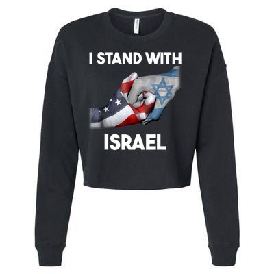 I Stand With Israel I Stand With Israel America Flag Cropped Pullover Crew