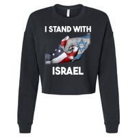 I Stand With Israel I Stand With Israel America Flag Cropped Pullover Crew
