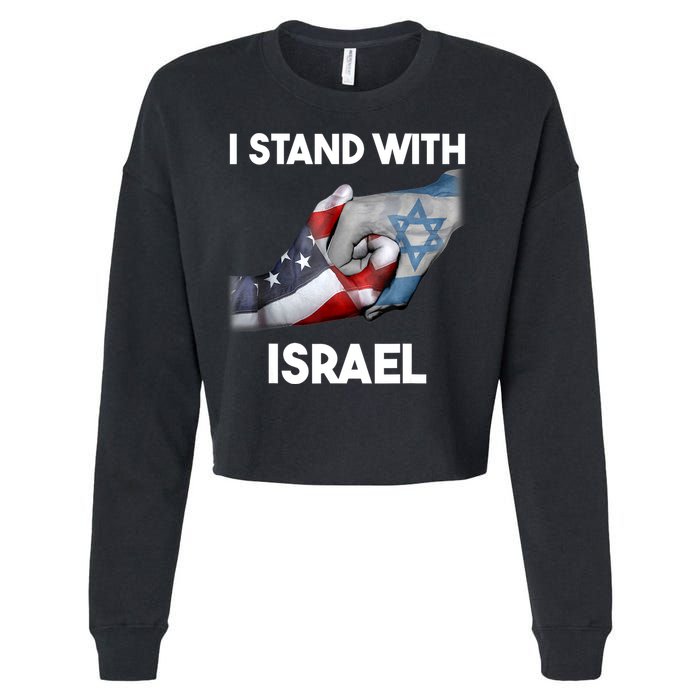 I Stand With Israel I Stand With Israel America Flag Cropped Pullover Crew