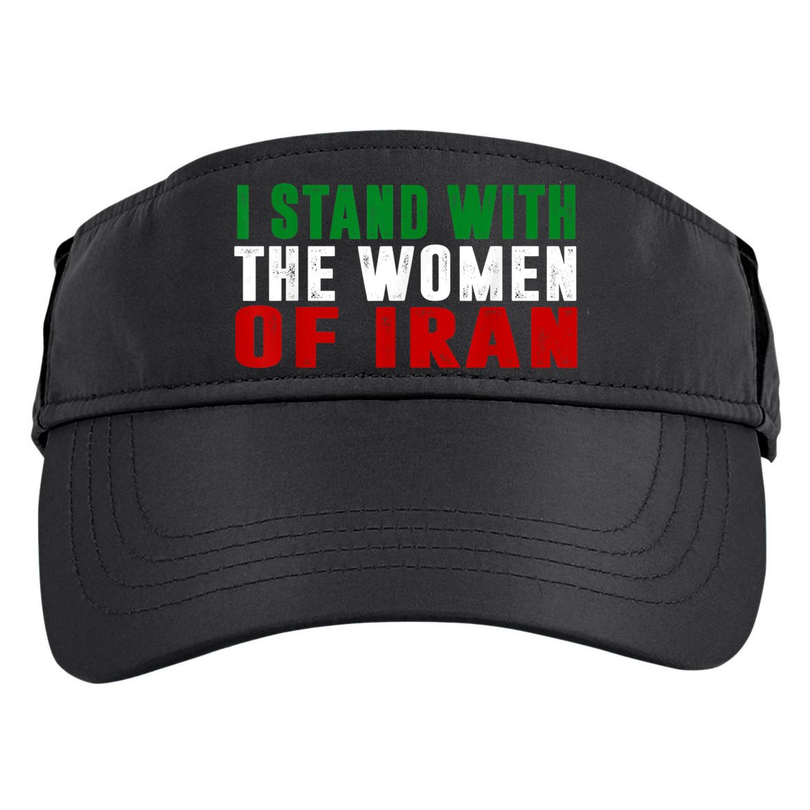 I Stand With The Women Of Iran Iranian Flag FIST Free Iran Adult Drive Performance Visor