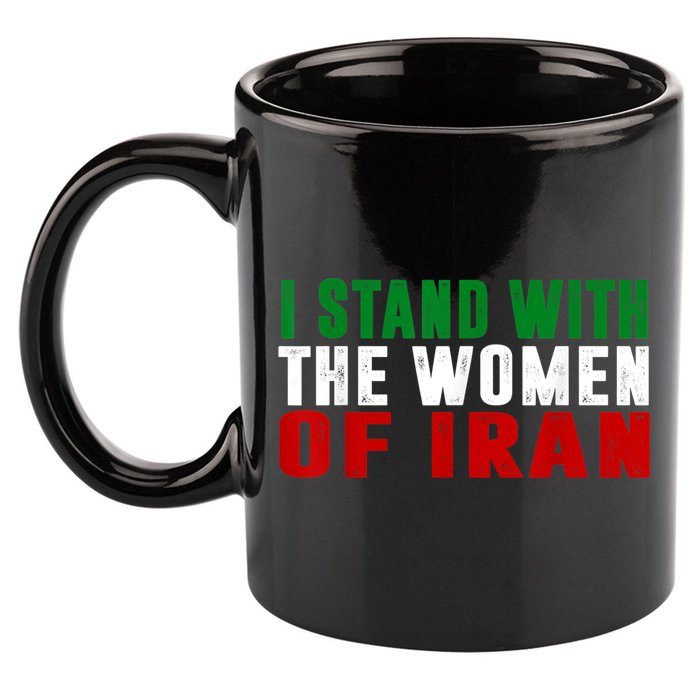 I Stand With The Women Of Iran Iranian Flag FIST Free Iran 11oz C Handle Ceramic Mug