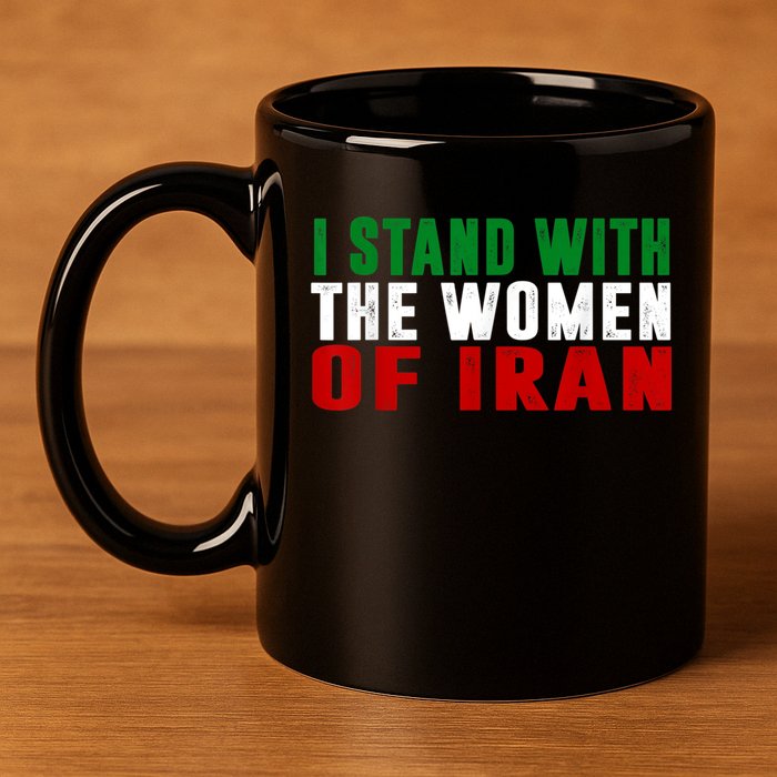 I Stand With The Women Of Iran Iranian Flag FIST Free Iran 11oz C Handle Ceramic Mug