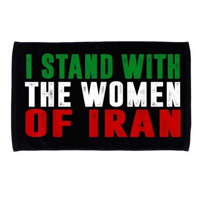 I Stand With The Women Of Iran Iranian Flag FIST Free Iran Microfiber Hand Towel