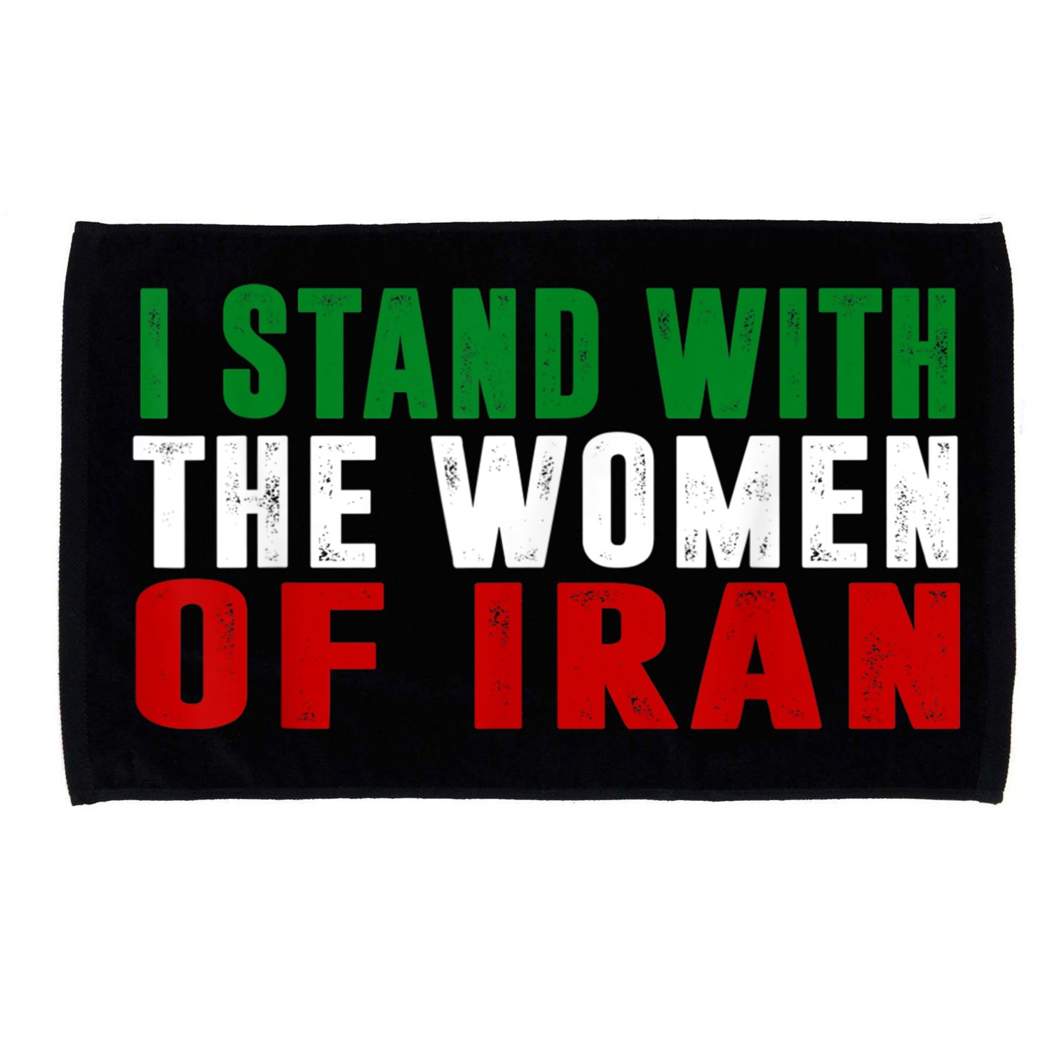 I Stand With The Women Of Iran Iranian Flag FIST Free Iran Microfiber Hand Towel