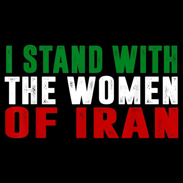 I Stand With The Women Of Iran Iranian Flag FIST Free Iran Cropped Pullover Crew