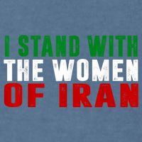 I Stand With The Women Of Iran Iranian Flag FIST Free Iran Garment-Dyed Sweatshirt
