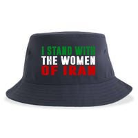 I Stand With The Women Of Iran Iranian Flag FIST Free Iran Sustainable Bucket Hat