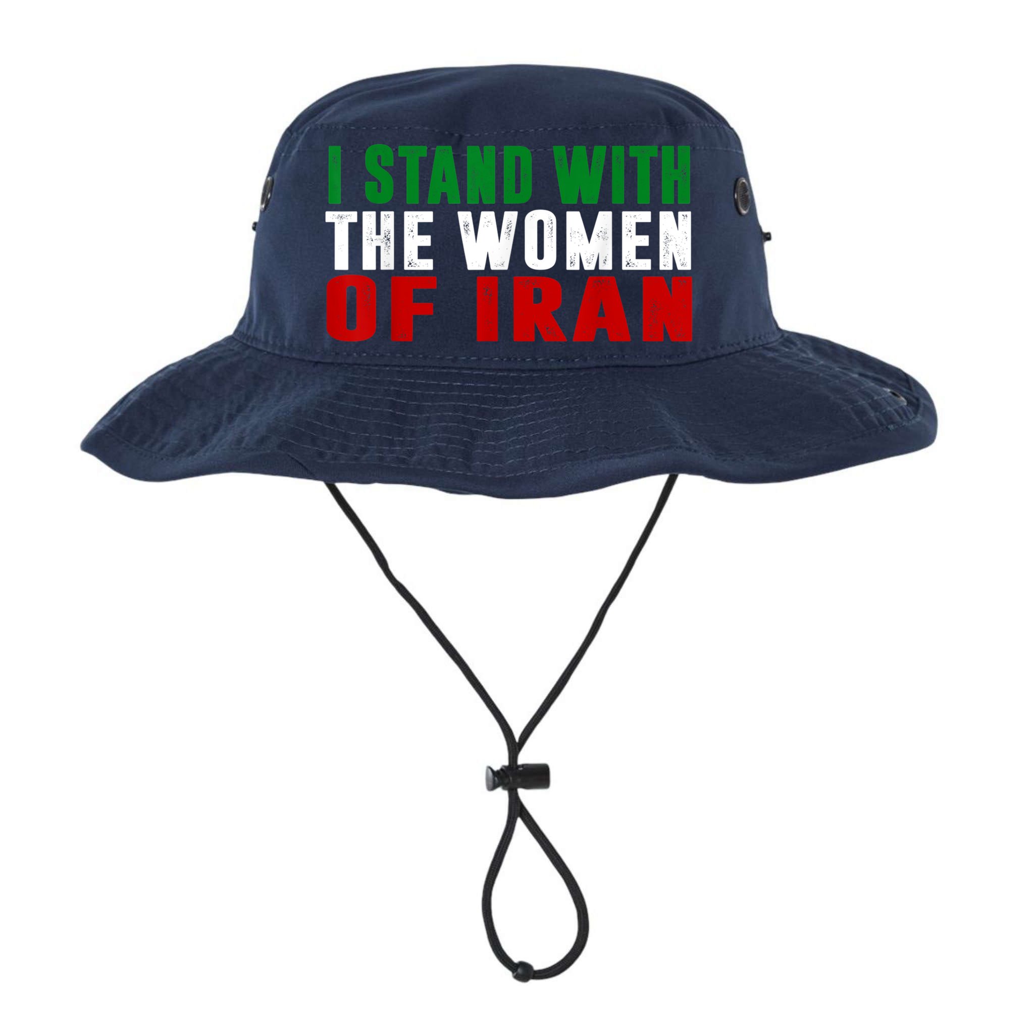 I Stand With The Women Of Iran Iranian Flag FIST Free Iran Bucket Hat