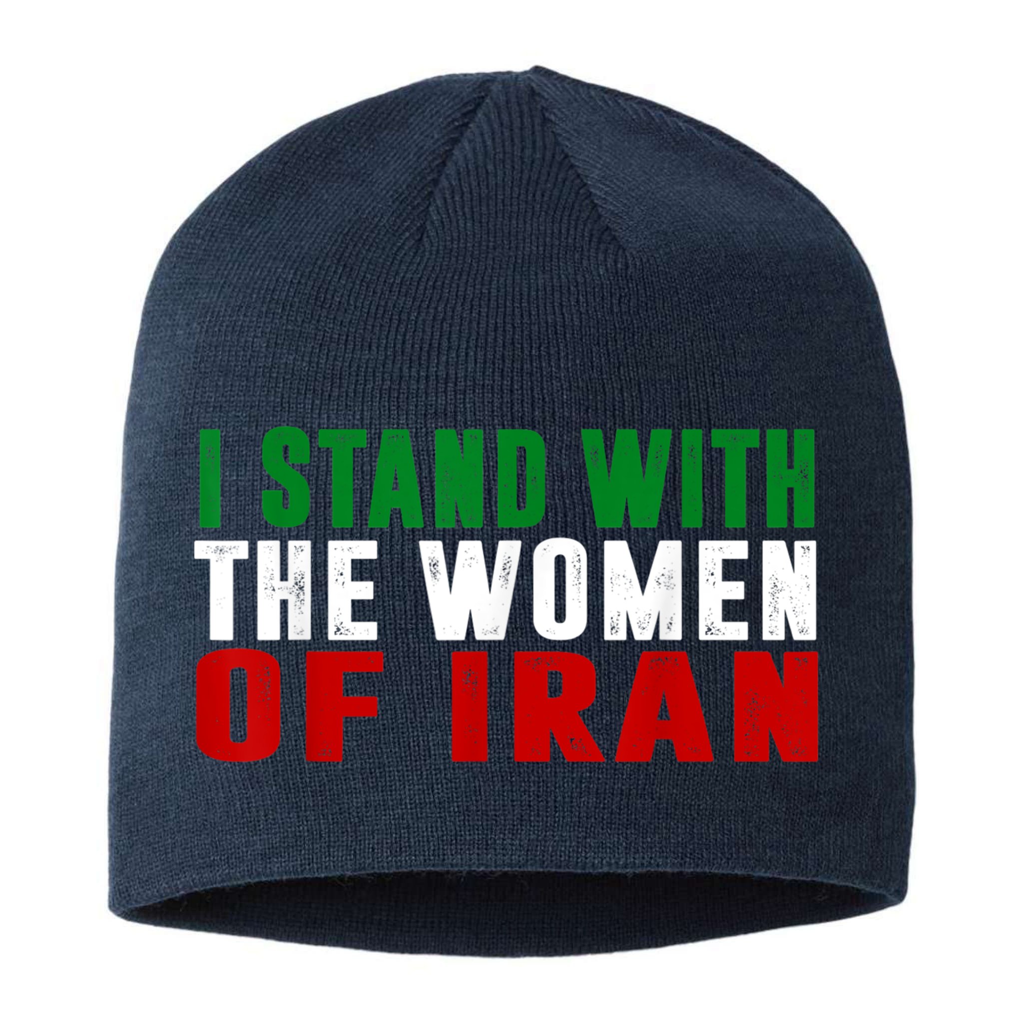 I Stand With The Women Of Iran Iranian Flag FIST Free Iran Sustainable Beanie