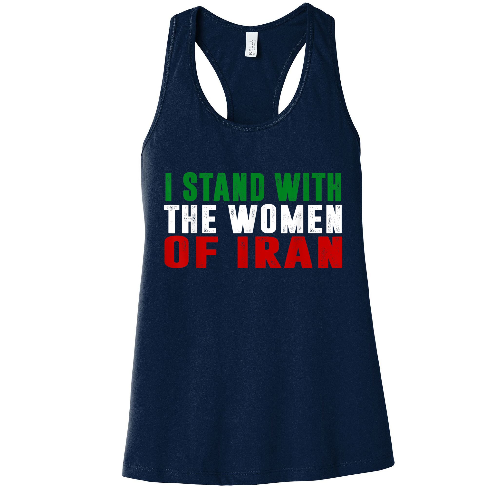 I Stand With The Women Of Iran Iranian Flag FIST Free Iran Womens Tank Top
