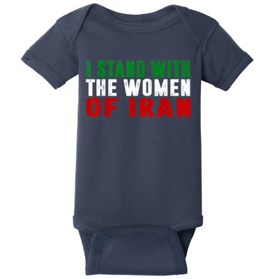 I Stand With The Women Of Iran Iranian Flag FIST Free Iran Baby Bodysuit