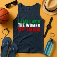 I Stand With The Women Of Iran Iranian Flag FIST Free Iran Tank Top