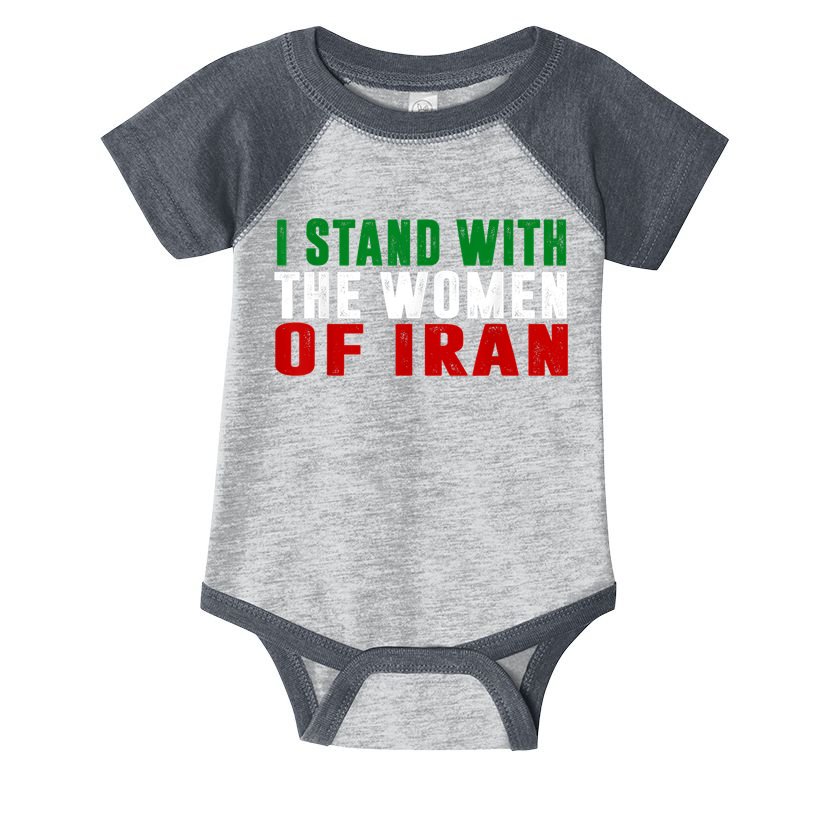 I Stand With The Women Of Iran Iranian Flag FIST Free Iran Infant Baby Jersey Bodysuit