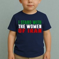 I Stand With The Women Of Iran Iranian Flag FIST Free Iran Toddler T-Shirt