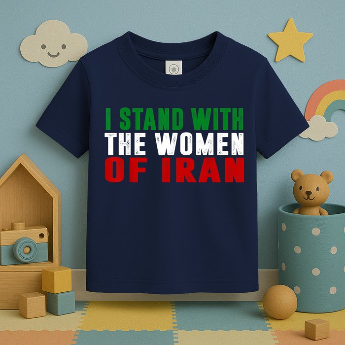 I Stand With The Women Of Iran Iranian Flag FIST Free Iran Toddler T-Shirt