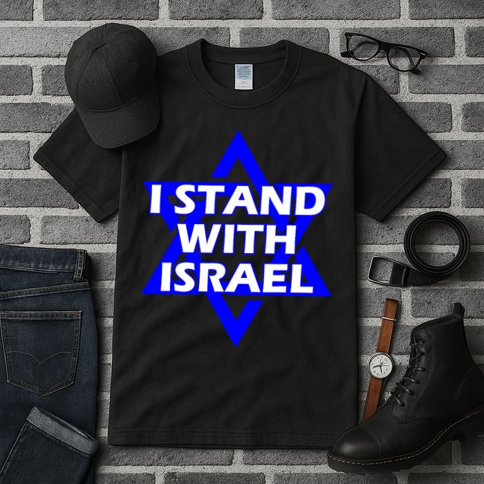 I Stand With Israel Star Of David Tall T-Shirt