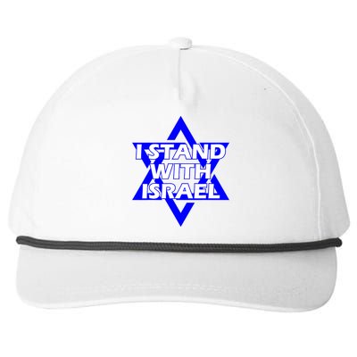 I Stand With Israel Star Of David Snapback Five-Panel Rope Hat