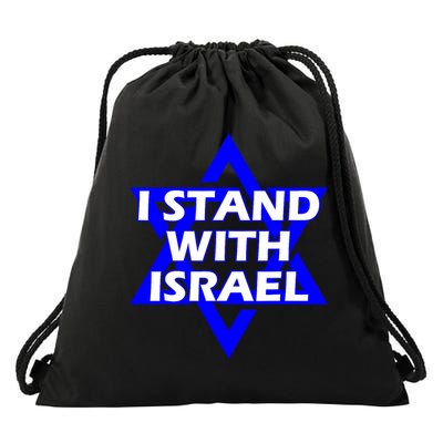 I Stand With Israel Star Of David Drawstring Bag