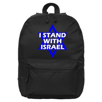 I Stand With Israel Star Of David 16 in Basic Backpack