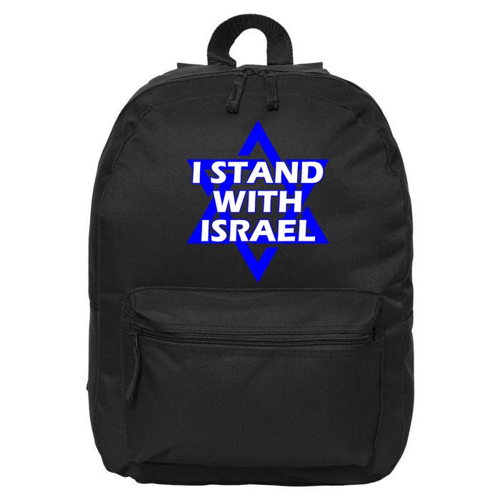I Stand With Israel Star Of David 16 in Basic Backpack