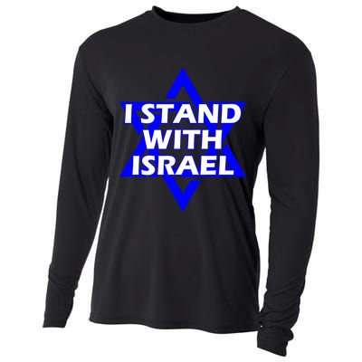 I Stand With Israel Star Of David Cooling Performance Long Sleeve Crew