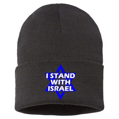 I Stand With Israel Star Of David Sustainable Knit Beanie