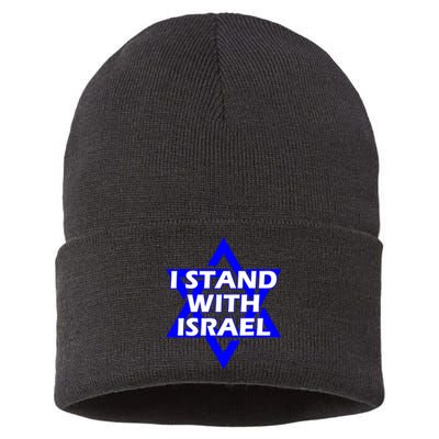 I Stand With Israel Star Of David Sustainable Knit Beanie