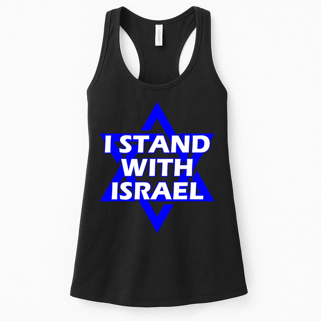I Stand With Israel Star Of David Womens Tank Top