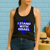 I Stand With Israel Star Of David Womens Tank Top
