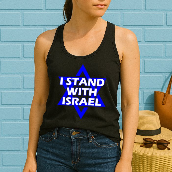 I Stand With Israel Star Of David Womens Tank Top