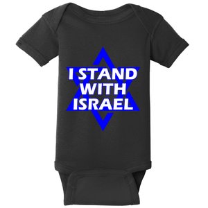 I Stand With Israel Star Of David Baby Bodysuit