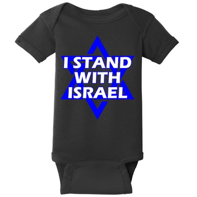 I Stand With Israel Star Of David Baby Bodysuit