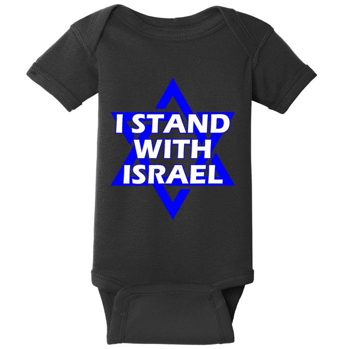 I Stand With Israel Star Of David Baby Bodysuit