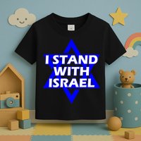 I Stand With Israel Star Of David Toddler T-Shirt