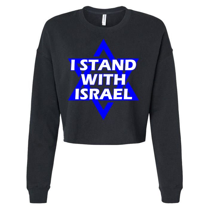 I Stand With Israel Star Of David Cropped Pullover Crew