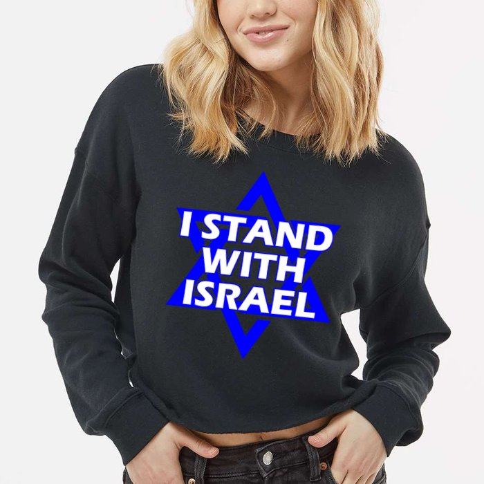 I Stand With Israel Star Of David Cropped Pullover Crew