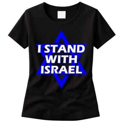 I Stand With Israel Star Of David Womens T-Shirt