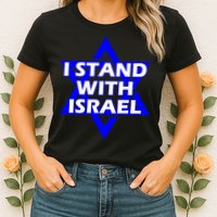 I Stand With Israel Star Of David Womens T-Shirt